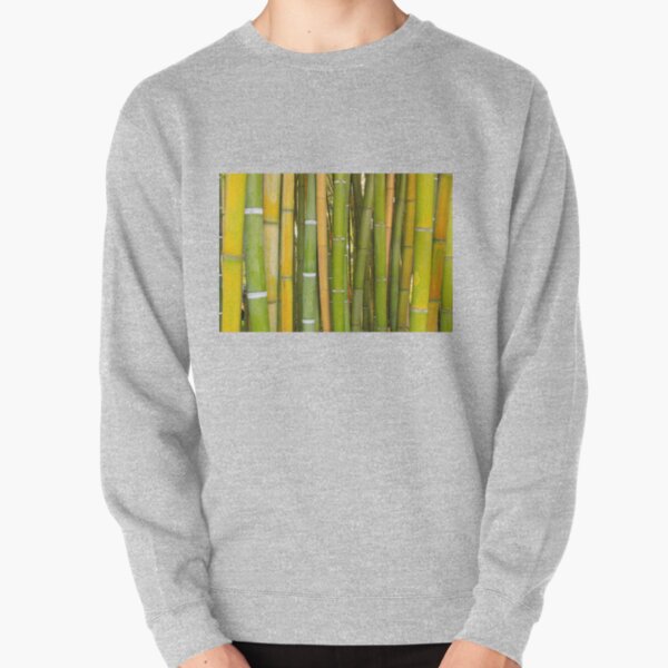Straight lines of bamboo wood texture background Pullover Sweatshirt