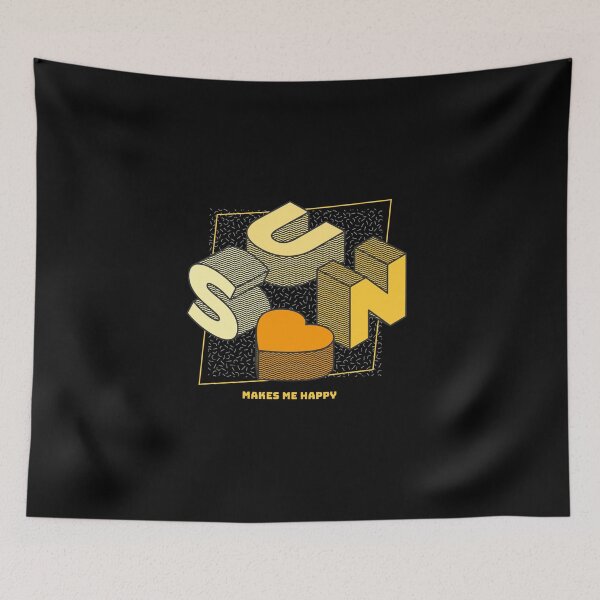 Item preview, SUN Makes Me Happy - Isometric Letters designed and sold by joabaj.