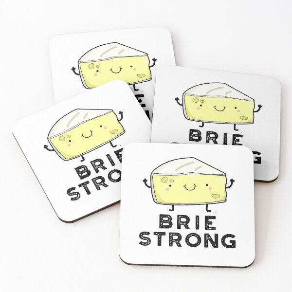 Item preview, Brie Strong Funny Positive Cheese Puns  designed and sold by punnybone.