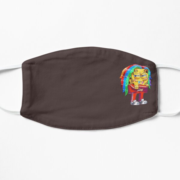 Tekashi 69 De Dibujos Animados Mascarilla plana