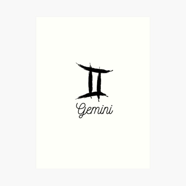 "Minimalist Gemini Zodiac Symbol " Art Print For Sale By PalashPOD ...