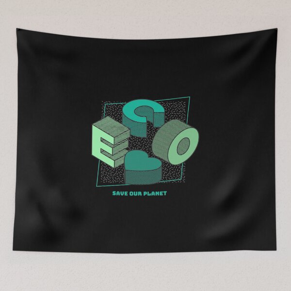 Item preview, ECO Save Our Planet - Isometric Letters designed and sold by joabaj.