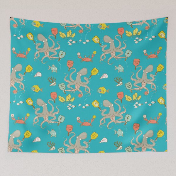 Item preview, Underwater Picklaball with Octavius (the octopus) designed and sold by EvieWoj.