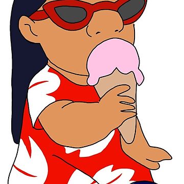 "Lilo Eating Ice Cream" Sticker for Sale by Hollis & Huntington Redbubble