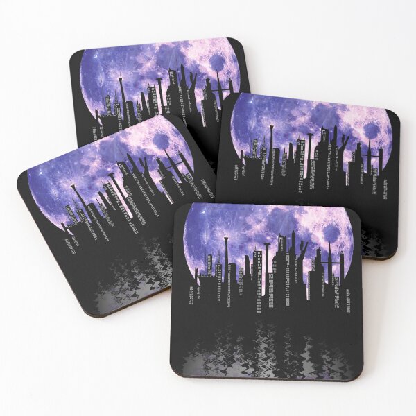 Item preview, Blue Moon City - Surreal Urban Landscape designed and sold by Rahdoo.