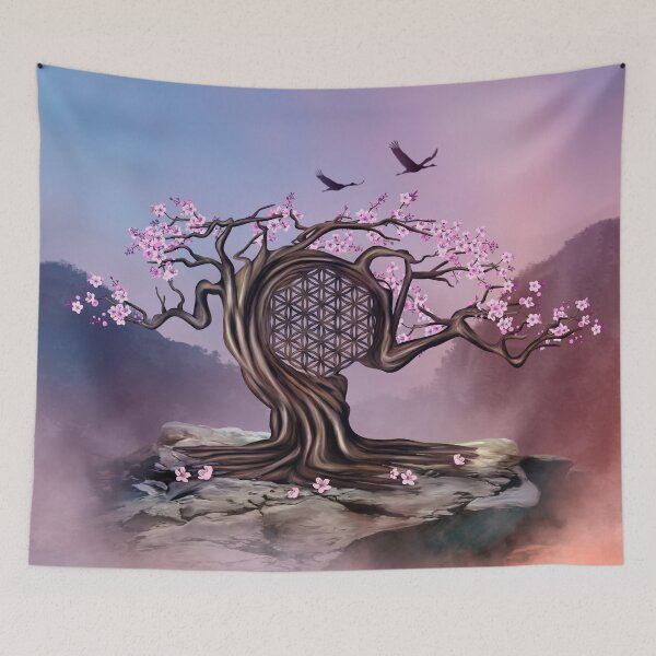 Item preview, Blossoming Flower of Life Tree designed and sold by k9printart.