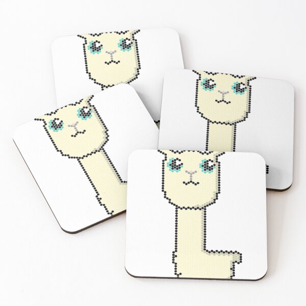 Llama pixel Coasters (Set of 4)