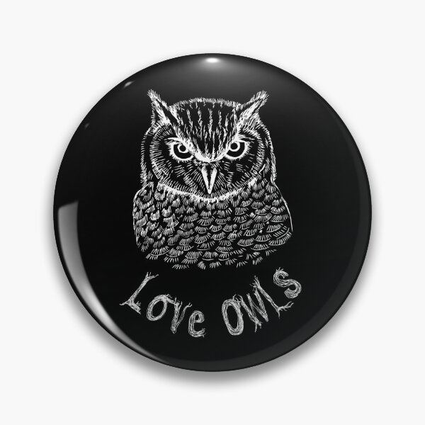 Item preview, Wise Night Owl Hand Drawn White Silhouette - Owl Lovers Gift designed and sold by FunnySunny T-Shirts.