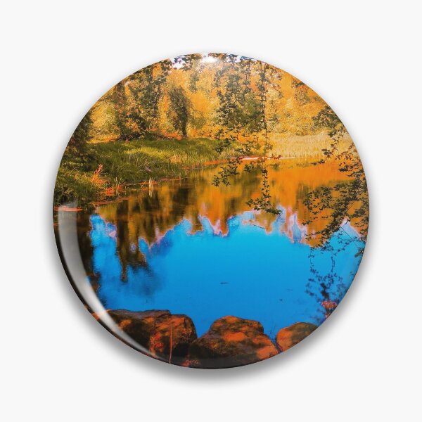 Item preview, Lake with Rock Path designed and sold by RebeccaReidArt.