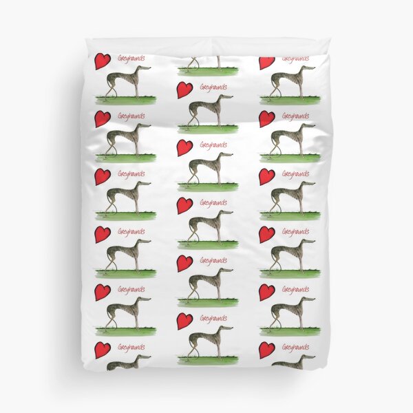 i love fun greyhounds, tony fernandes Duvet Cover