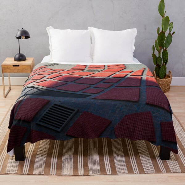 Item preview, Chic Geometrical Azulejos - Groovy Modern Tessellation in Crimson and Slate - Left designed and sold by Georgia Mizuleva.