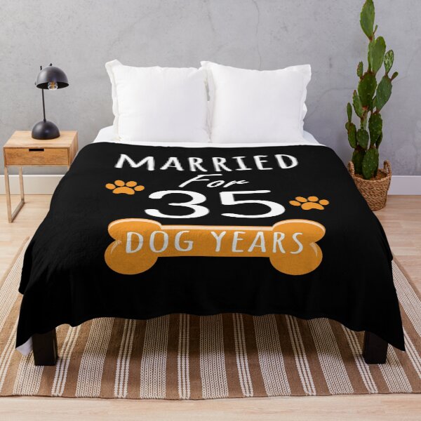 Item preview, 5th Anniversary Funny Married For 35 Dog Years Marriage graphic designed and sold by Grabitees.