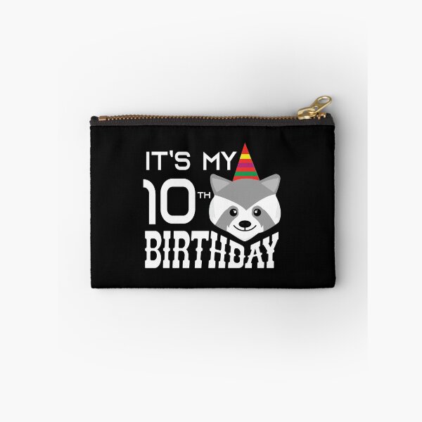 Item preview, It's My 10th Birthday 10 Years Old Raccoon Child B-day Party print designed and sold by Grabitees.