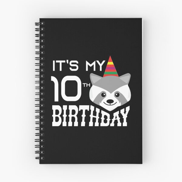 Item preview, It's My 10th Birthday 10 Years Old Raccoon Child B-day Party print designed and sold by Grabitees.