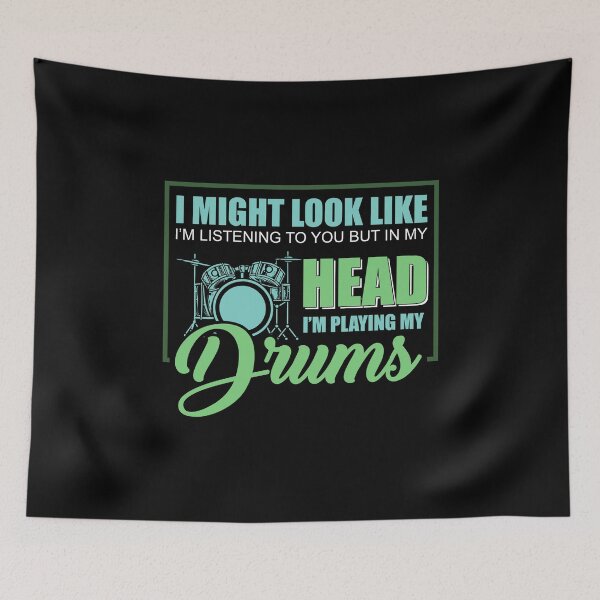 Item preview,  but in my head I'm playing my drums. A musician needs music in his life. designed and sold by bestshirtdesign.