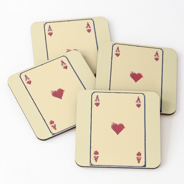 Item preview, Playing card ace of hearts designed and sold by leobrix.