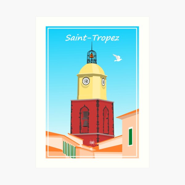The Bell Tower of Saint-Tropez Art Print