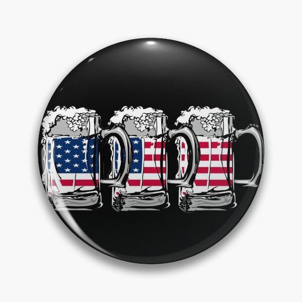 Item preview, Beer American Flag 4th of July Design Gift T-Shirt designed and sold by WG-Factory.
