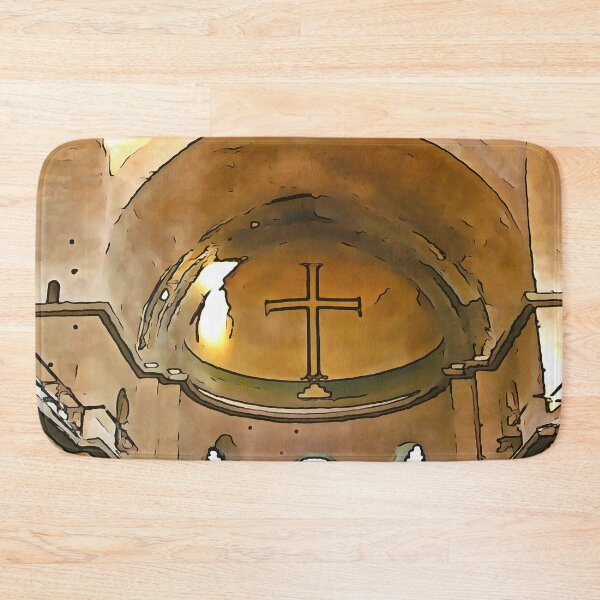 Item preview, Golden Cross Of The Hagia Eirene Constantinople Black Outline Art designed and sold by taiche.