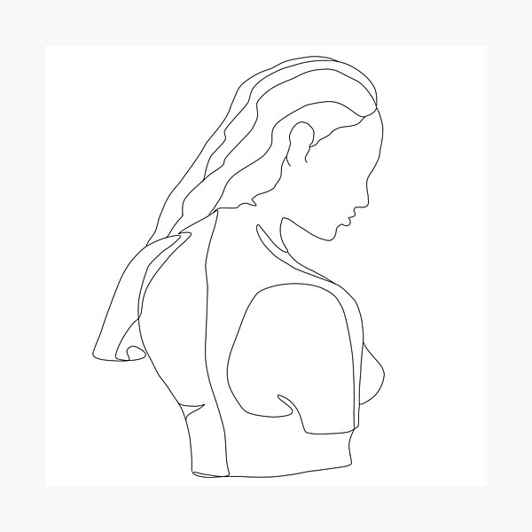 Woman Body Line Art Photographic Print