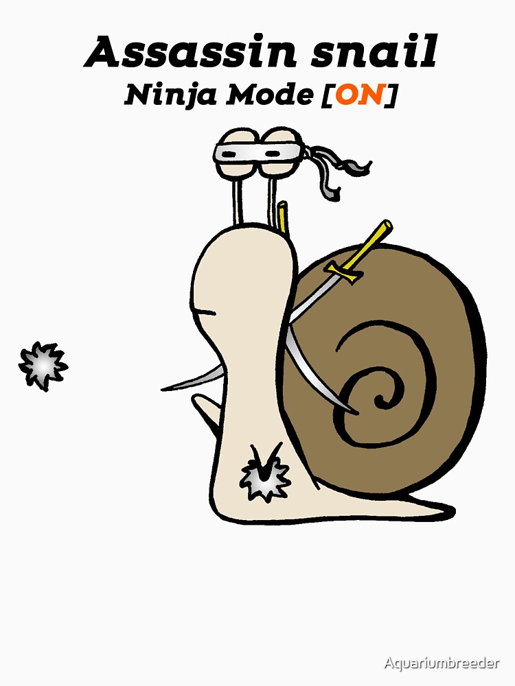 Funny Assassin Ninja Mode ON Snail by Aquariumbreeder