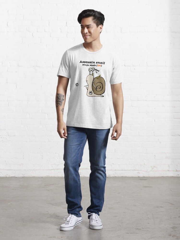 Alternate view of Funny Assassin Ninja Mode ON Snail Essential T-Shirt