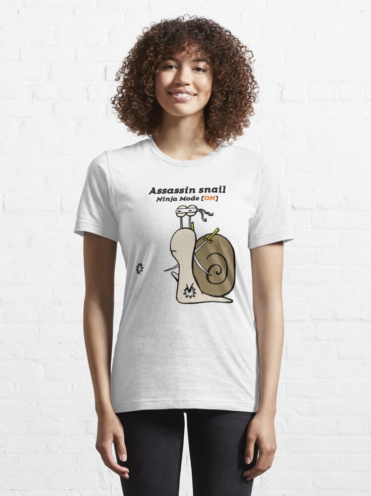 Alternate view of Funny Assassin Ninja Mode ON Snail Essential T-Shirt