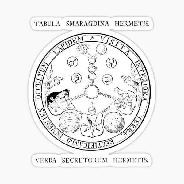 Item preview, Tabula Hermetica Hermetis Alchemy Emblem designed and sold by h44k0n.