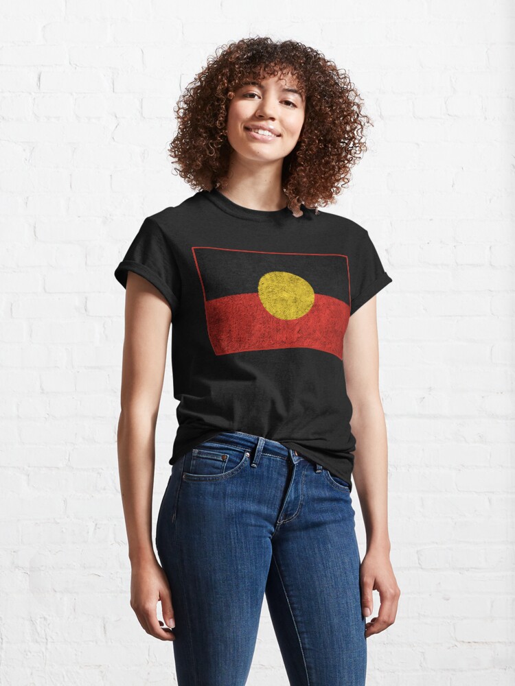 Alternate view of Distressed Aboriginal Flag Classic T-Shirt
