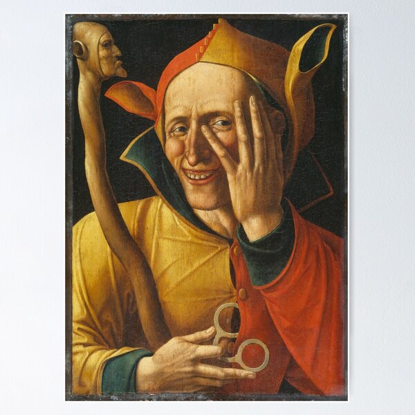 Item preview, Laughing Jester 16th Century Vintage Painting designed and sold by Vintage Wall Art.