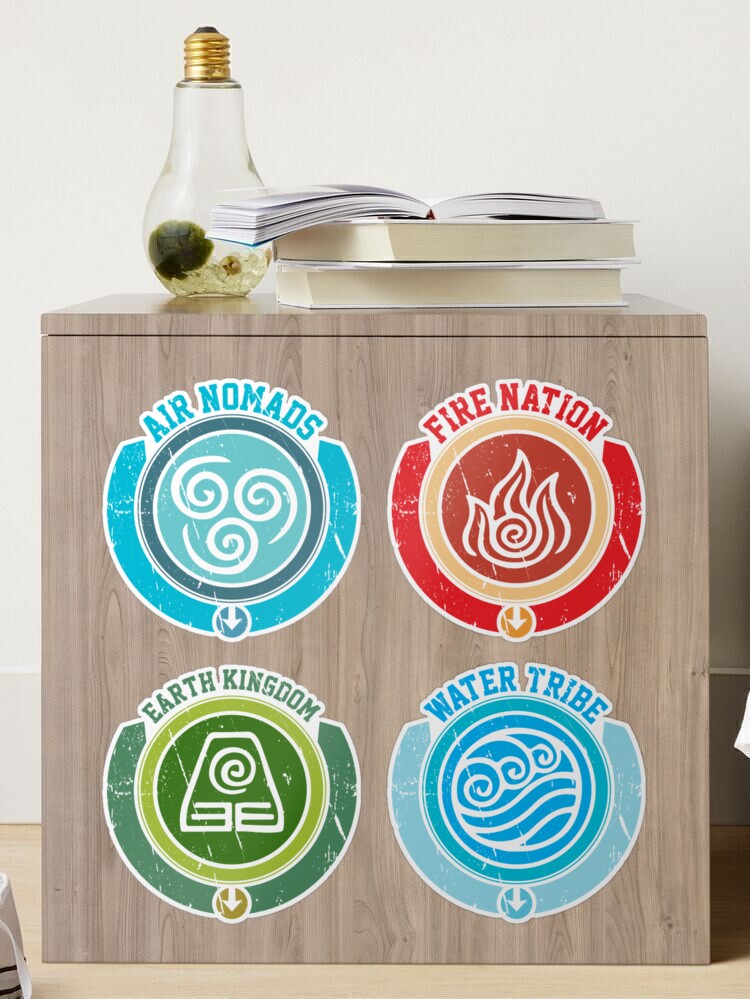 Air Nomads, Water Tribe, Fire Nation, Earth Kingdom Sticker for