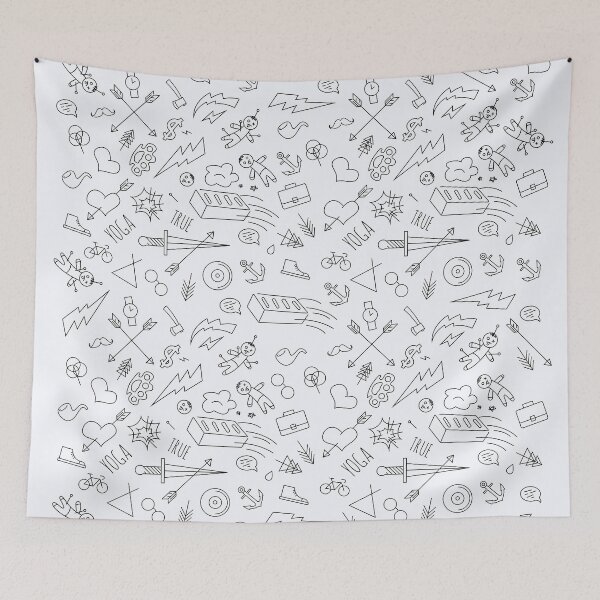 Item preview, Cute Black and White Stick Figure Doodles  designed and sold by FortuneTee.