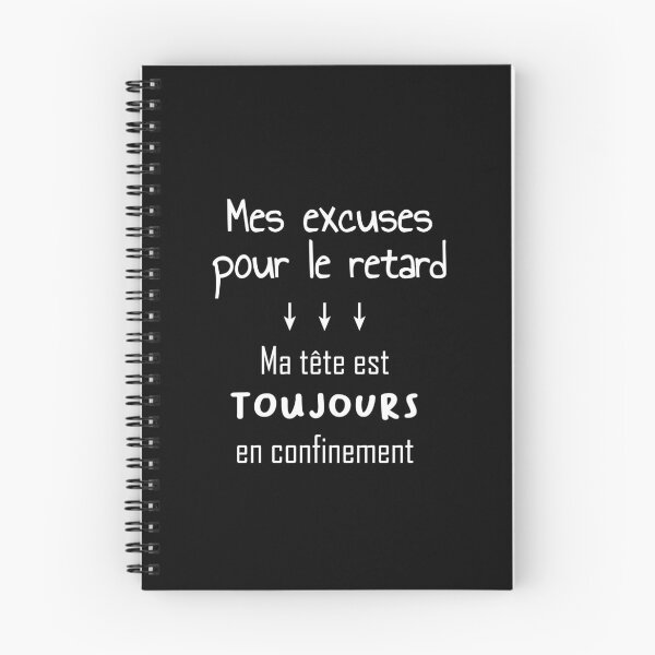 Aperçu de l'œuvre humour mot excuse confinement travail bureau créée et vendue par Catcrea.