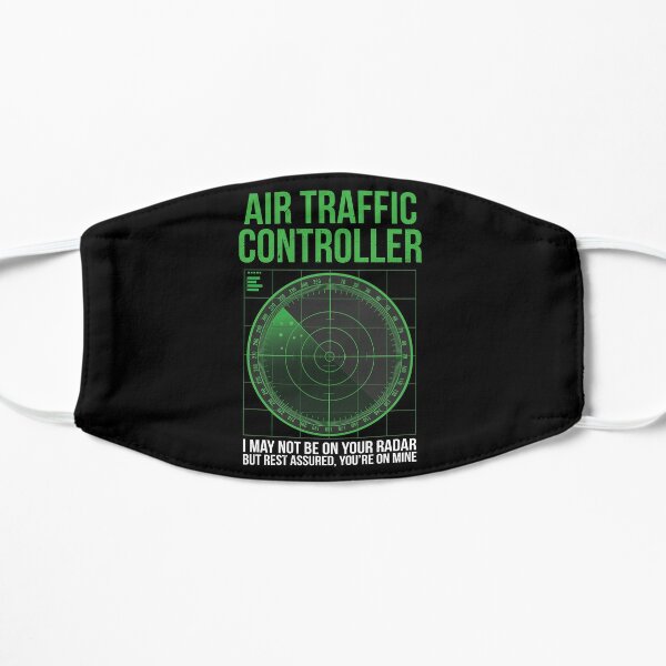 Air Traffic Controller Aircraft Aviation Aviator Gift Flat Mask