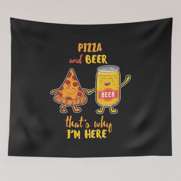 Item preview, funny pizza and beer comic salami gift designed and sold by Kuma518.