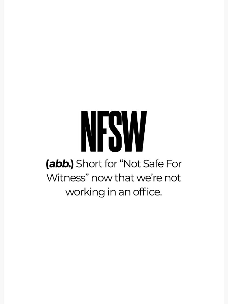 NFSW - Not Safe For Witness | Art Board Print
