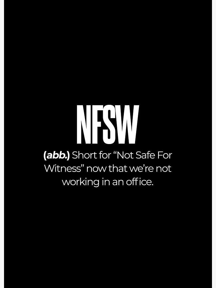 NFSW - Not Safe For Witness | Art Board Print