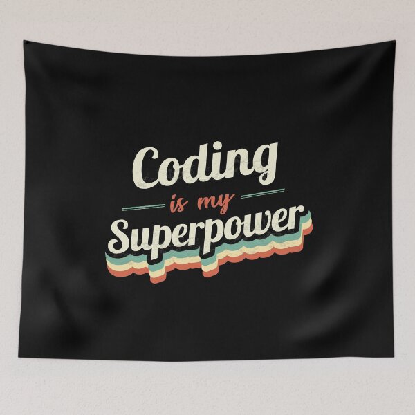 Item preview, Coding is my Superpower  designed and sold by Custom365.