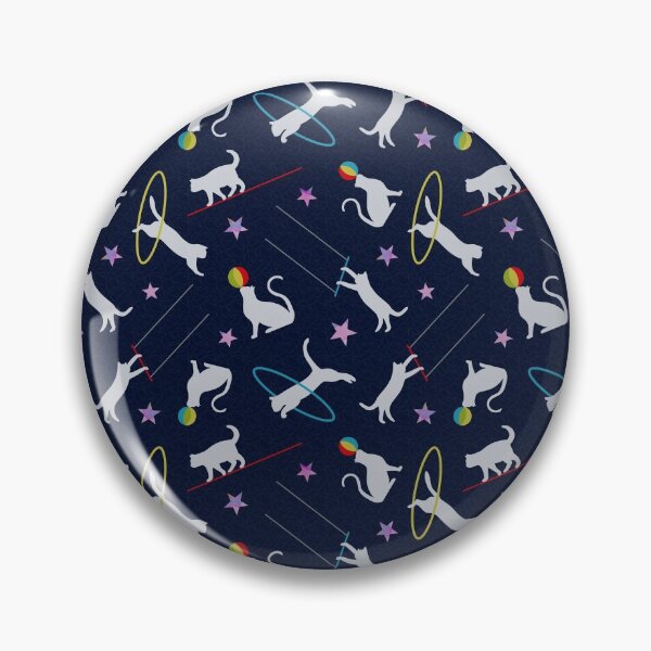 Item preview, Acrobatic Cats in Navy designed and sold by The Wellington Boot.