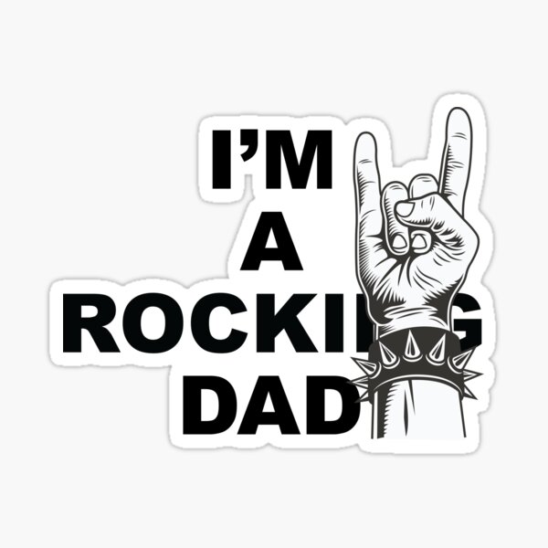 Pegatina «soy un padre rockero» de TheMattDesigns | Redbubble