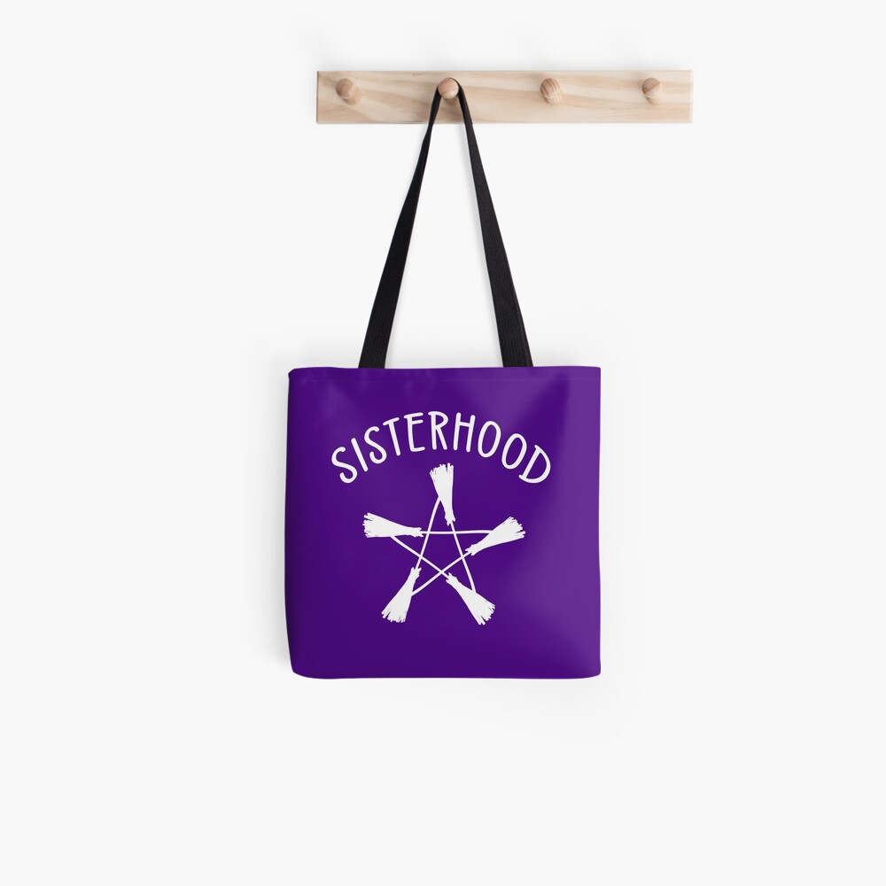 Sisterhood Broomstick Pentagram Cheeky witch® Tote Bag