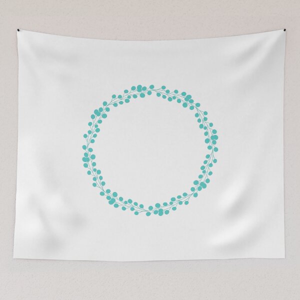 Item preview, Elegant Wreath With Blue Leaves for any project. designed and sold by Victoria Riabov.