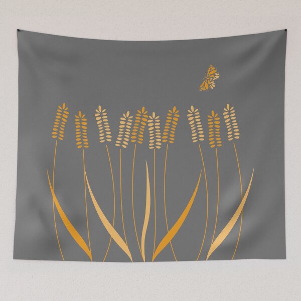 Item preview, Butterfly flying over Wheatfield designed and sold by dkaranouh.