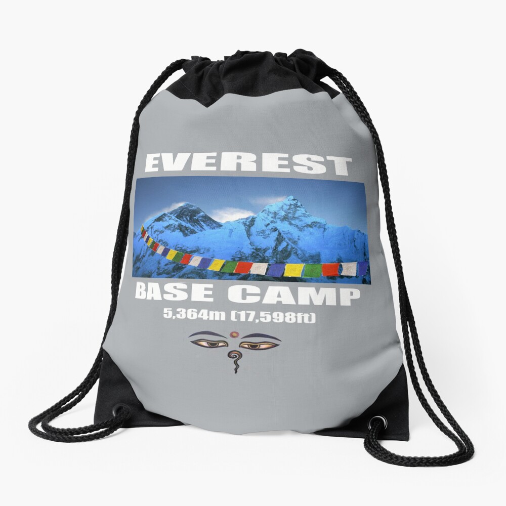 Everest Base Camp Drawstring Bag