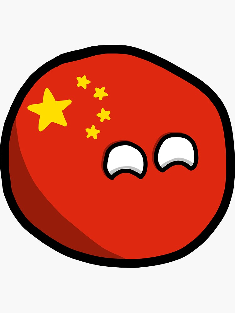 "Simple chinese handdrawn countryball" Sticker for Sale by