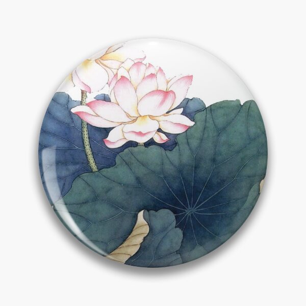 Item preview, Chinese Art Print - Lotus Stems Water Lilies with Swallows Birds designed and sold by Kallandra.