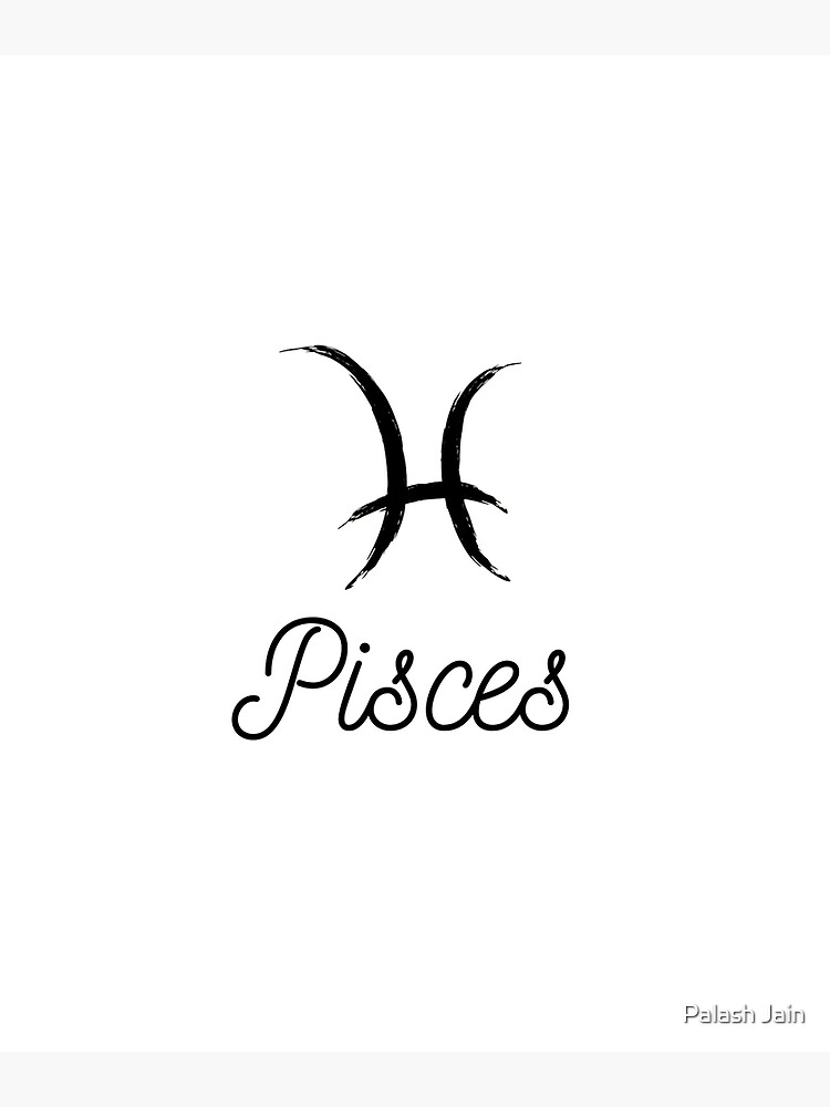 Minimalist Pisces Zodiac Symbol Poster