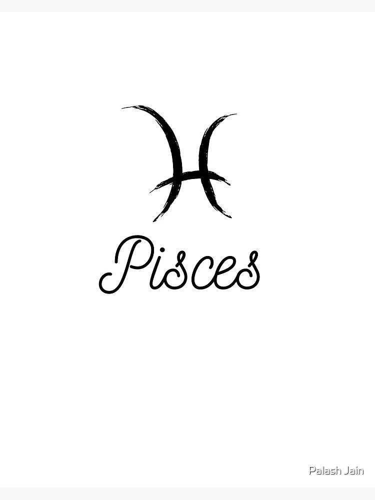 Minimalist Pisces Zodiac Symbol