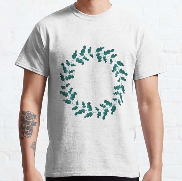 Wreath with green leaves. Classic T-Shirt