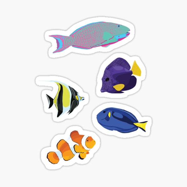Item preview, Exotic Fish sticker pack designed and sold by MickeyEdwards.